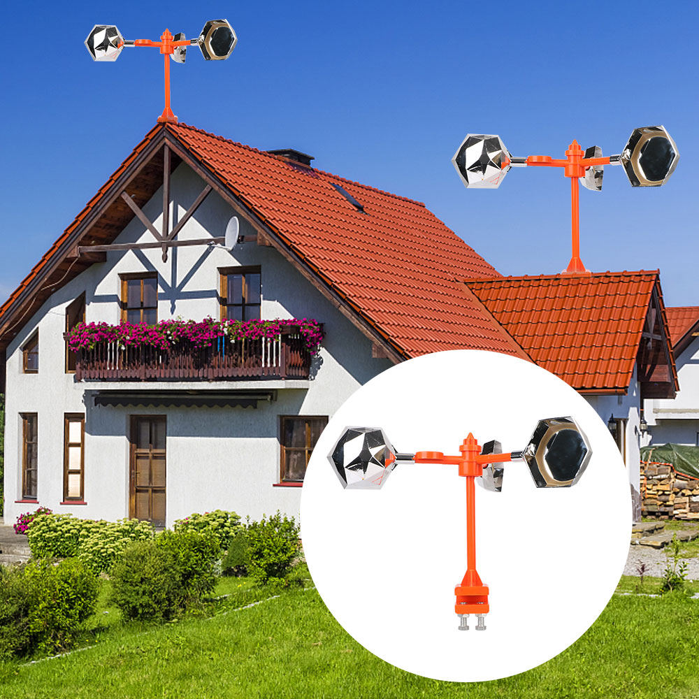 ソーラー反射鳥よけ音声鳥よけ駆動装置屋外庭用 360 °   - Solar Bird Scarer のレビューと価格