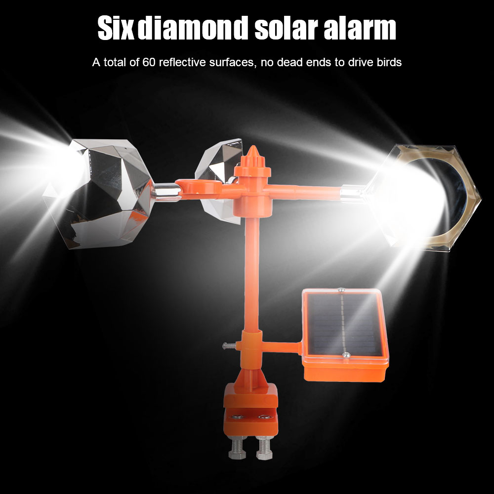 ソーラー反射鳥よけ音声鳥よけ駆動装置屋外庭用 360 °   - Solar Bird Scarer のレビューと価格