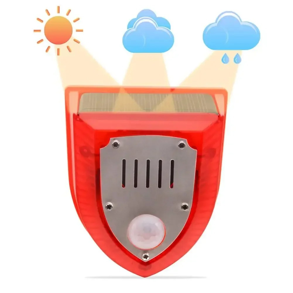 屋外ソーラー式3モードモーションセンサーセキュリティサイレン - Solar Bird Scarer のレビューと価格